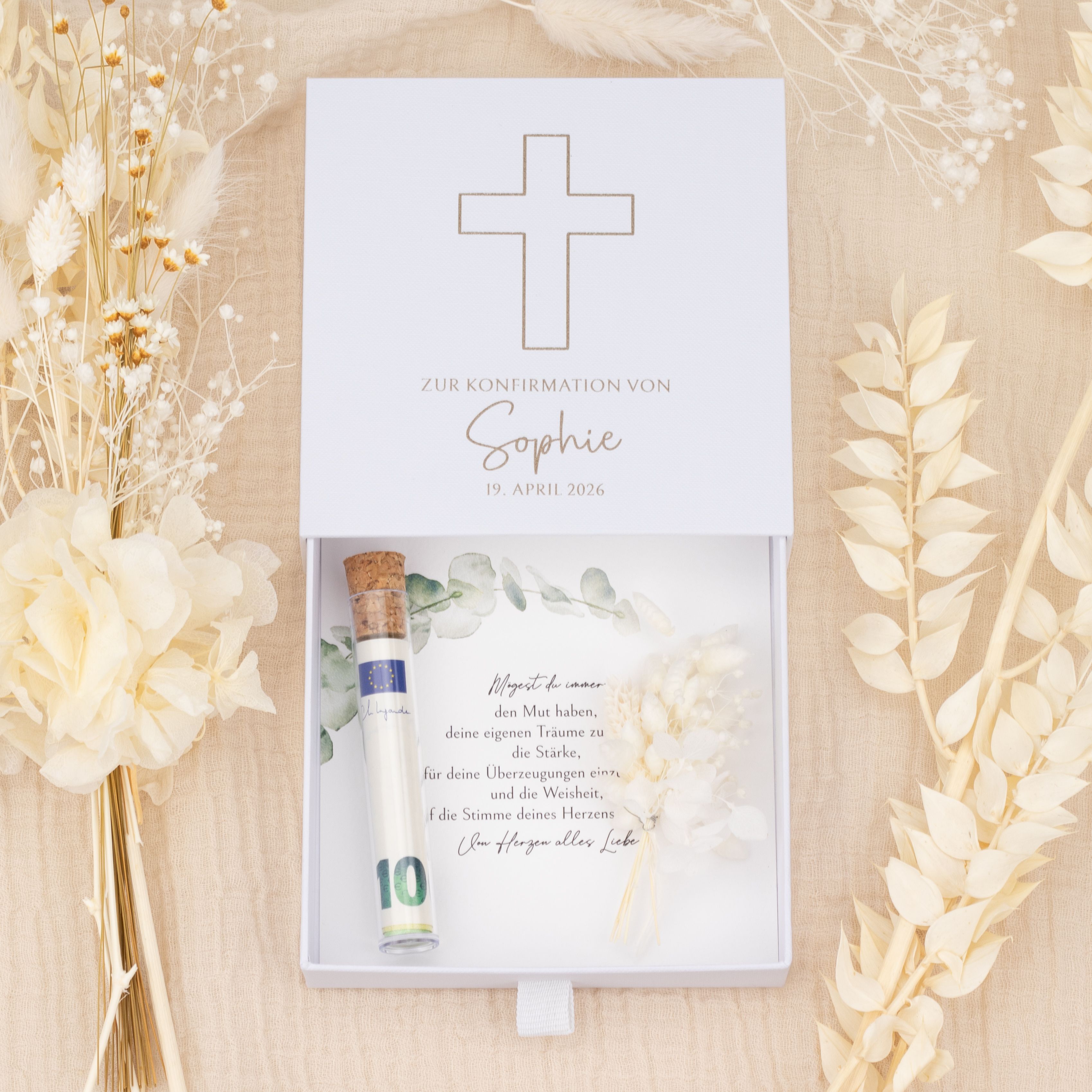 Personalisierte Geschenkbox zur Konfirmation